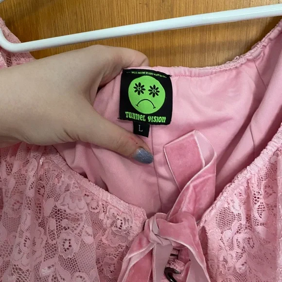 Pink Lace Women's Top - Picture 4 of 4